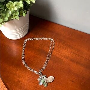 Lia Sophia green stone necklace